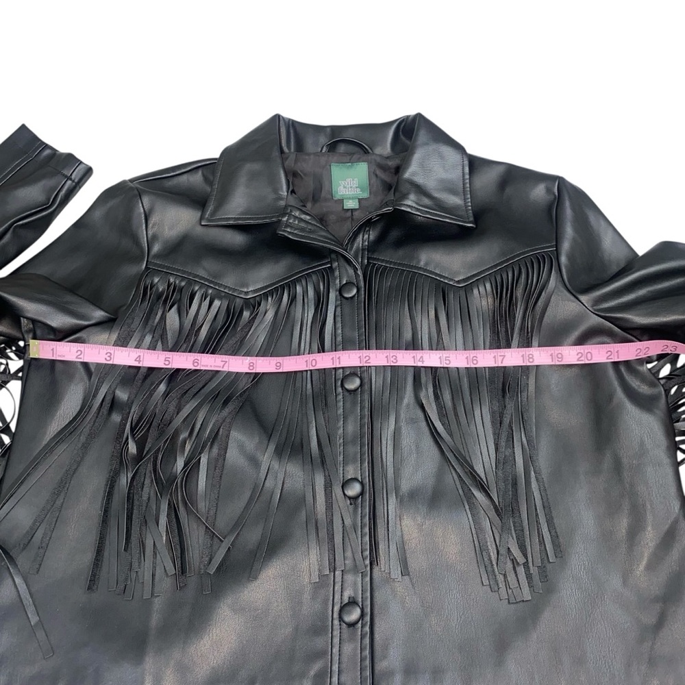 Wild Fable Fringe Black Faux Leather Jacket Size XL
Western Boho Cowgirl Country - Picture 8 of 16